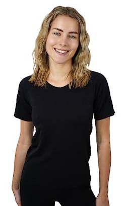 STARK SOUL Sport Shirt Damen Kurzarm Seamless - Racer - Laufshirt, Schwarz, Größe: XL/XXL von STARK SOUL