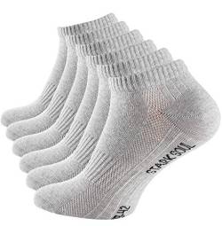 STARK SOUL Sport & Lifestyle Sneaker Socken in Premium Qualität | Unisex für Damen & Herren | 6 Paar | Gr. 39-42, grau melànge von STARK SOUL