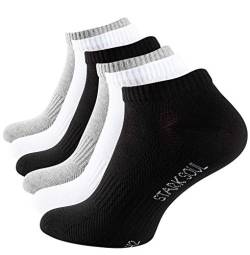 STARK SOUL Sport & Lifestyle Sneaker Socken in Premium Qualität | Unisex für Damen & Herren | 6 Paar | Gr. 39-42, schwarz/weiss/grau von STARK SOUL