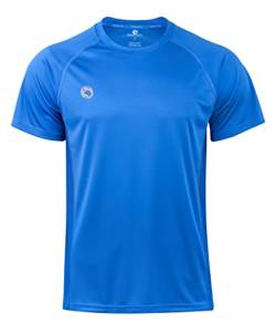 STARK SOUL Sportshirt Fitness T-Shirt Reflect, Kurzarm Funktionsshirt, Atmungsaktiv Schnelltrocknendes Trainingsshirt - Blau - L von STARK SOUL