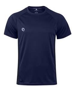 STARK SOUL Sportshirt Fitness T-Shirt Reflect, Kurzarm Funktionsshirt, Atmungsaktiv Schnelltrocknendes Trainingsshirt - Marineblau - M von STARK SOUL