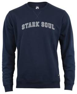 STARK SOUL Sweatshirt College Rundhals-Sweater Unisex | 270 GSM - innen angeraut - Baumwolle Marine Gr S von STARK SOUL