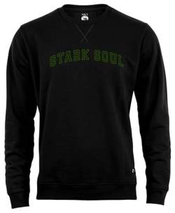 STARK SOUL Sweatshirt College Rundhals-Sweater Unisexx | 270 GSM - innen angeraut - Baumwolle Schwarz Gr XXL von STARK SOUL