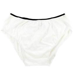 STARLY Herren Cotton Einweg-Unterwäsche Panties handliche Slips für Travel Fitness weiß (10PK) (Groß - Taille 34,5 "-39,5") von STARLY