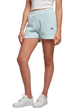 STARTER BLACK LABEL Damen Kurze Hose Ladies Starter Essential Sweat Shorts, Farbe icewaterblue, Größe XL von STARTER BLACK LABEL