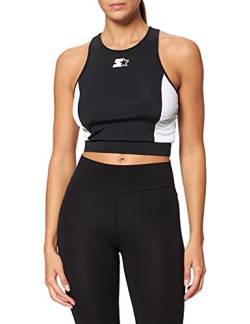 STARTER BLACK LABEL Damen Oberteil Ladies Starter Sports Cropped Top Black/White XL von STARTER BLACK LABEL