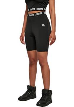 STARTER BLACK LABEL Damen Radlerhose Ladies Starter Logo Tape Cycle Shorts, Farbe Black, Größe L von STARTER BLACK LABEL