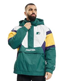 STARTER BLACK LABEL Herren Color Block Half Zip Retro Jacket Windjacke, Retro Green/wht/by/s prpl, XXL von STARTER BLACK LABEL