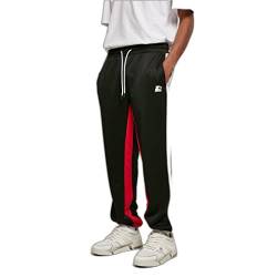 STARTER BLACK LABEL Herren Jogginghose Starter Laser Track Pants, Farbe Black/cityred/White, Größe XXL von STARTER BLACK LABEL