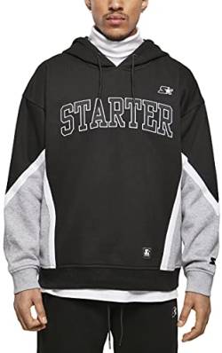 STARTER BLACK LABEL Herren Kapuzenpullover Starter Throwback Hoody Black/heathergrey M von STARTER BLACK LABEL