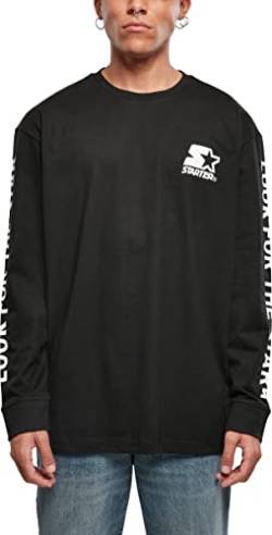 STARTER BLACK LABEL Herren Langarm T-Shirt Starter Logo Longsleeve, Farbe Black, Größe L von STARTER BLACK LABEL