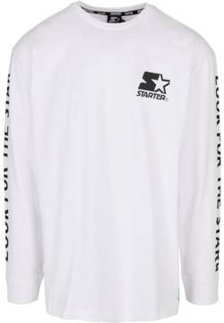 STARTER BLACK LABEL Herren Langarm T-Shirt Starter Logo Longsleeve, Farbe White, Größe XXL von STARTER BLACK LABEL