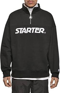 STARTER BLACK LABEL Herren Starter Heavy Color Block Troyer Pullover, Black, M von STARTER BLACK LABEL