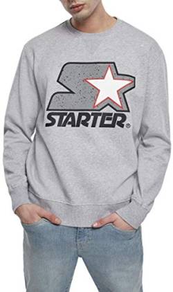 STARTER BLACK LABEL Herren Starter Multicolored Logo Crewneck Pullover Sweater, Heather Grey, L EU von STARTER BLACK LABEL