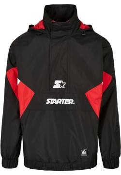 STARTER BLACK LABEL Herren Starter Windbreaker Jacke, black/cityred/white, M von STARTER BLACK LABEL