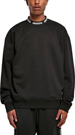 STARTER BLACK LABEL Herren Sweatshirt Starter Jaquard Rib Crewneck, Farbe Black, Größe M von STARTER BLACK LABEL