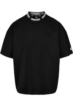 STARTER BLACK LABEL Herren T-Shirt Starter Jaquard Rib Tee, Farbe Black, Größe L von STARTER BLACK LABEL