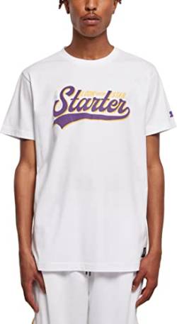 STARTER BLACK LABEL Herren T-Shirt Starter Swing Tee, Farbe White, Größe L von STARTER BLACK LABEL