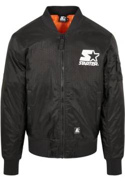 STARTER BLACK LABEL Mens Starter The Classic Logo Bomber Jacket, Schwarz, M von STARTER BLACK LABEL