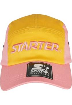 STARTER BLACK LABEL Unisex Kappe Fresh Jockey Cap, Farbe c.Yellow/hibiskuspink, Größe one Size von STARTER BLACK LABEL