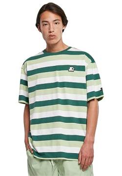 Starter Herren T-Shirt Starter Sun Stripes Oversize Tee darkfreshgreen/vintagegreen/White XL von STARTER BLACK LABEL