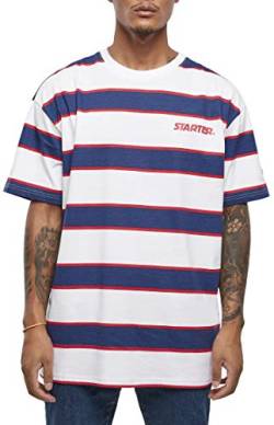 Starter Logo Striped Tee White/Blue L von STARTER BLACK LABEL