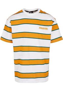 Starter Logo Striped Tee White/Yellow L von STARTER BLACK LABEL