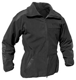 Alpinacke G3 zivil | Militärische Microfleece Jacke | Winddicht, Atmungsaktiv | Ideal für Outdoor Wandern Prepping (Large, schwarz) von STEINADLER