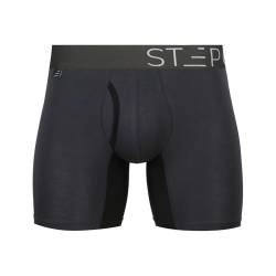 Step One Boxershorts Herren - Feuchtigkeitsabweisende Unterhosen Männer, Herren Unterhosen Boxershorts mit 3D Tasche + Scheuerschutz, Organische Bambus Unterwäsche von STEP ONE