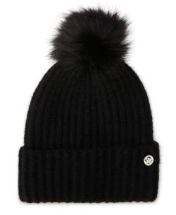 STEVE MADDEN Herren Melierte Rippstrickmütze Beanie-Mütze, Schwarz, Einheitsgröße von STEVE MADDEN