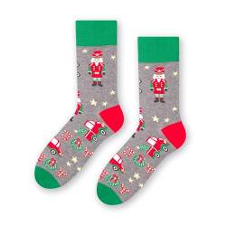 Lustige Socken mit Christmas Motiv Herren und Damen, Weihnachtssocken, Bunte Socken Herren & Damen, Baumwollsocken I EU 41-43/44-46/35-37/38-40 von STEVEN