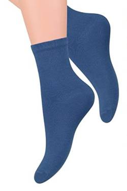 STEVEN Baumwoll-Socken für Damen, Strapazierfähig, Atmungsaktiv Und Bequem, für Erwachsene und Jugendliche, Sport, Arbeit und Freizeit, Einfarbig, 35-37 von STEVEN