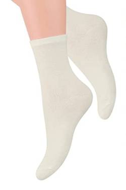 STEVEN Baumwoll-Socken für Damen, Strapazierfähig, Atmungsaktiv Und Bequem, für Erwachsene und Jugendliche, Sport, Arbeit und Freizeit, Einfarbig, 35-37 von STEVEN