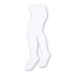 Steven Simple and smooth cotton tights for children, height 68 cm to 158 cm, perfect for cooler days, opaque, tights for children, unisex, age 0-11, White, 150-156 von STEVEN