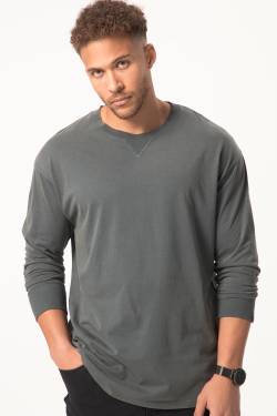 Große Größen STHUGE Langarmshirt, Herren, grau, Größe: 3XL, Baumwolle, STHUGE von STHUGE