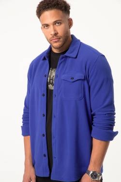 Große Größen STHUGE Overshirt, Herren, blau, Größe: 6XL, Polyester, STHUGE von STHUGE