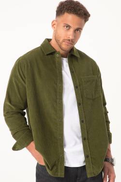 Große Größen STHUGE Overshirt, Herren, grün, Größe: 4XL, Baumwolle, STHUGE von STHUGE