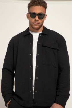 Große Größen STHUGE Overshirt, Herren, schwarz, Größe: 5XL, Baumwolle/Polyester, STHUGE von STHUGE