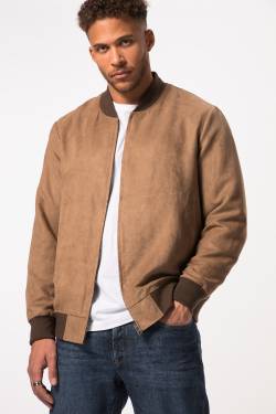 Große Größen STHUGE Velours-Blouson, Herren, braun, Größe: 3XL, Polyester, STHUGE von STHUGE