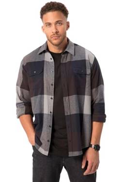 STHUGE Herren, Flanell, Kent, MF, 1/1 Hemden, Schwarzbraun, XXXXXXXL von STHUGE