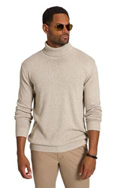 STHUGE Herren Turtle Neck Sweater Pullover, Natur Melange, XL EU von STHUGE
