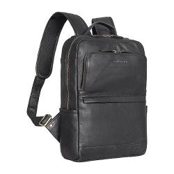 STILORD 'Albie' Laptop Rucksack Leder 13,3 Zoll für Damen und Herren DIN A4 Business Backpack für Büro Schule Uni Arbeit Vintage Ranzen aus Echtleder, Farbe:schwarz von STILORD