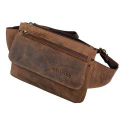 STILORD 'Atlanta' Vintage Bauchtasche Echtleder für Herren Damen Gürteltasche groß zum Umhängen als Brusttasche Cross-Body Bag Hüfttasche Leder, Farbe:Calais - braun von STILORD