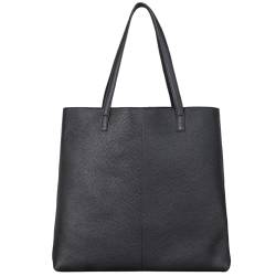 STILORD 'Carlotta' Stilvolle Shopper Tasche Damen Leder Handtasche Leder Damen Schultertasche Vintage Ledertasche für Frauen Echtleder, Farbe:schwarz von STILORD