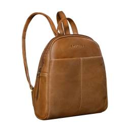 STILORD 'Charlotte' Rucksack Damen Elegant Leder Kleiner City Rucksack Vintage Rucksackhandtasche klein Daypack Freizeit Shopping Echtleder, Farbe:taranto - braun von STILORD