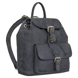STILORD Damen-Rucksack aus Leder grau - Cityrucksack 13 Zoll - Vintage Backpack Frauen-Rucksack für Arbeit, Reisen, Shopping & mehr 'Destiny' von STILORD