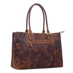 STILORD Damen-Shopper aus Leder braun - Vintage Handtasche für Damen - Frauen Schultertasche - 15,6 Zoll, perfekt für Laptop 'Marika' von STILORD