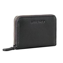 STILORD 'Dirk' Leder Kartenetui Klein Portemonnaie Card Wallet Brieftasche Vintage Mini Geldbörse Retro Geldbeutel Damen und Herren, Farbe:schwarz von STILORD