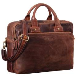 STILORD 'Hector' Große Business Ledertasche für Herren Vintage Umhängetasche mit 15.6 Zoll Laptop-Fach Leder Aktentasche DIN A4 im XL Format von STILORD