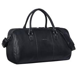 STILORD Leder-Reisetasche schwarz für Damen & Herren - Echtleder-Weekender für Reisen, Sport, Fitness & mehr - Elegante Handgepäck-Tasche 'Jarvis' von STILORD